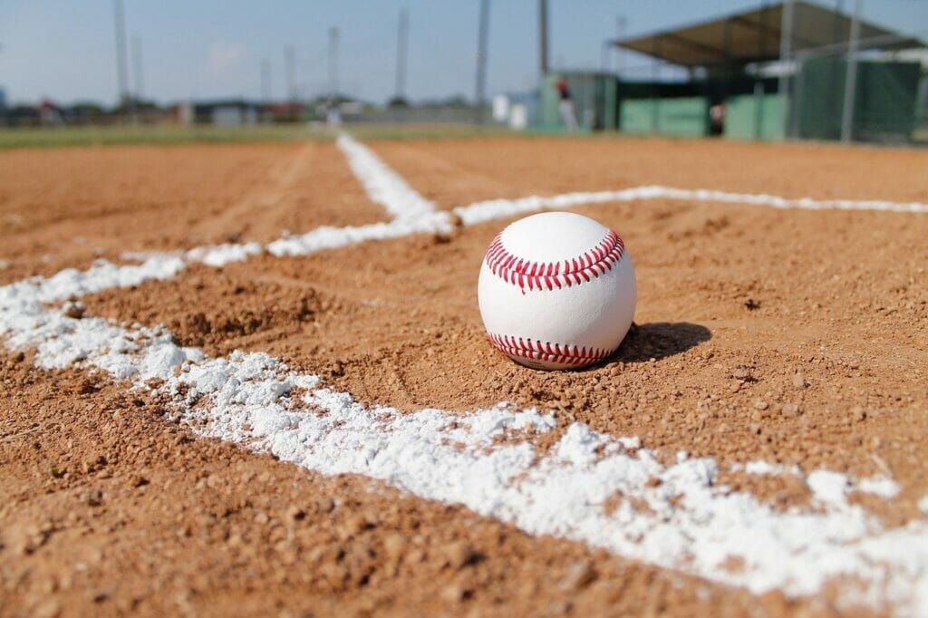 baseball field, baseball, gravel